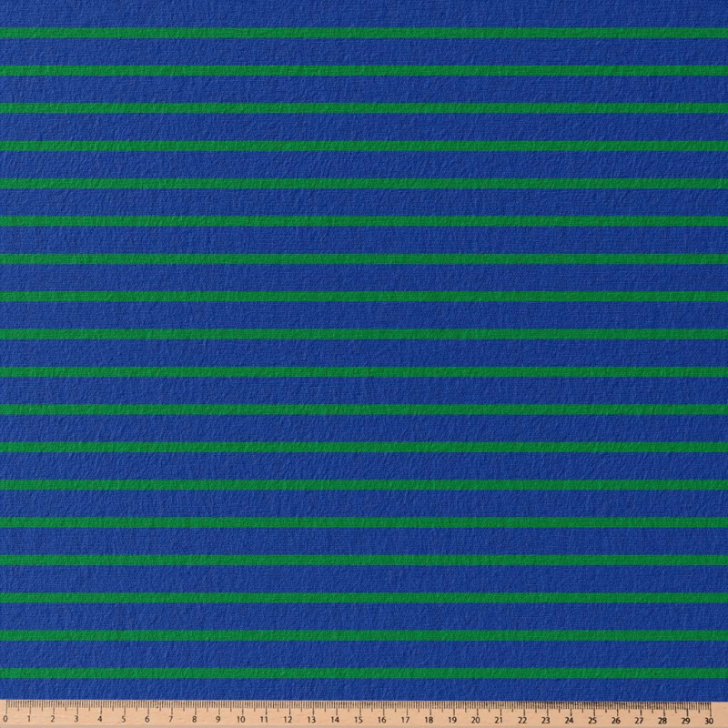 Gestreifter Jersey BRETON Kobalt / Grün